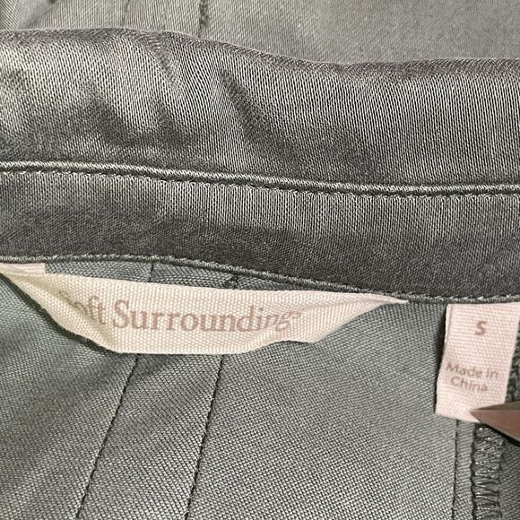 Soft Surroundings Womens Tunic Top Thelma Tencel Roll Tab Sleeve Olive‎ Size S - Picture 3 of 16